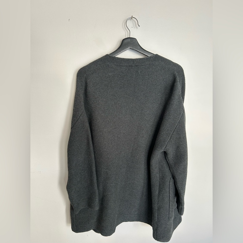 OAK + FORT Charcoal Open Cardigan - Picture 2 of 3